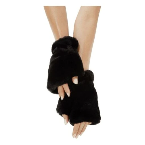 APPARIS Ariel Faux Fur Gloves | Black - Image 2