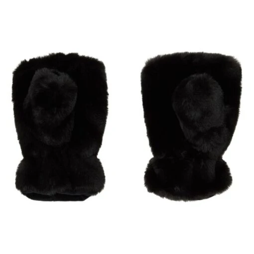 APPARIS Ariel Faux Fur Gloves | Black
