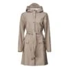 Rains Belted Waterproof Parka | Taupe Brown -Best Cloths Shop belted waterproof parka