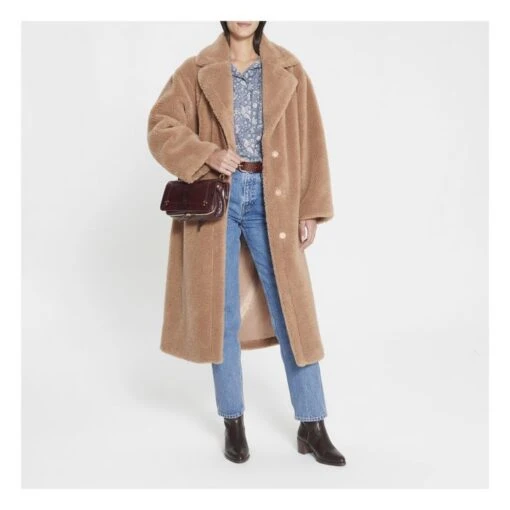 Stand Studio Maria Faux Fur Coat | Camel - Image 2