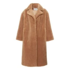 Stand Studio Maria Faux Fur Coat | Camel