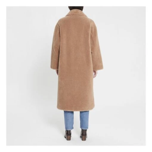 Stand Studio Maria Faux Fur Coat | Camel - Image 4