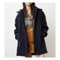Nu Nana Recycled Wool Cloth Coat | Navy Blue -Best Cloths Shop nu nana recycled wool cloth coat 2