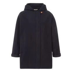Nu Nana Recycled Wool Cloth Coat | Navy Blue