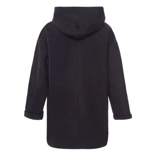 Nu Nana Recycled Wool Cloth Coat | Navy Blue - Image 5