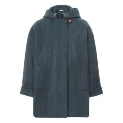 Nu Nana Recycled Wool Cloth Coat | Dark Green