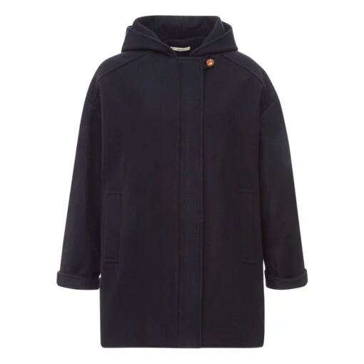 Nu Nana Recycled Wool Cloth Coat | Navy Blue