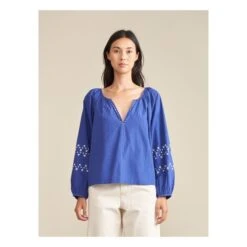 Bellerose Fanny Blouse - Women’s Collection | Blue -Best Cloths Shop unnamed file 1010