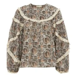 ULLA JOHNSON Edith Blouse | Nude Beige