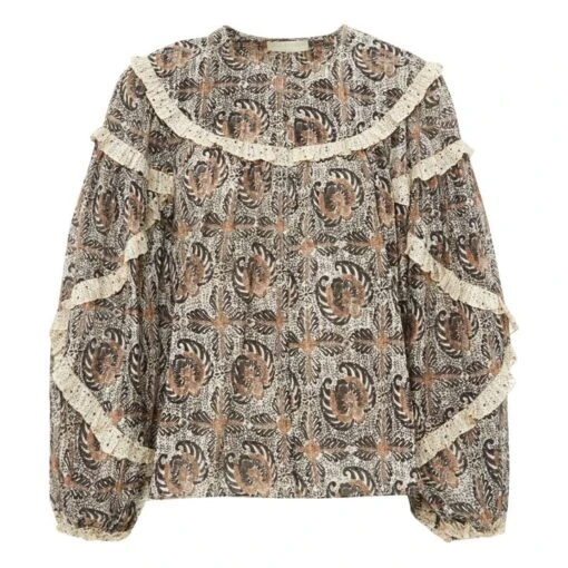 ULLA JOHNSON Edith Blouse | Nude Beige