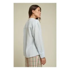 Derrick Double Cotton Gauze Shirt | Light Blue -Best Cloths Shop unnamed file 1040