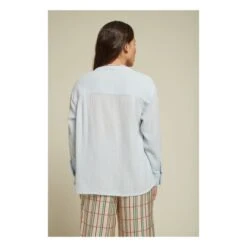 Derrick Double Cotton Gauze Shirt | Light Blue -Best Cloths Shop unnamed file 1041