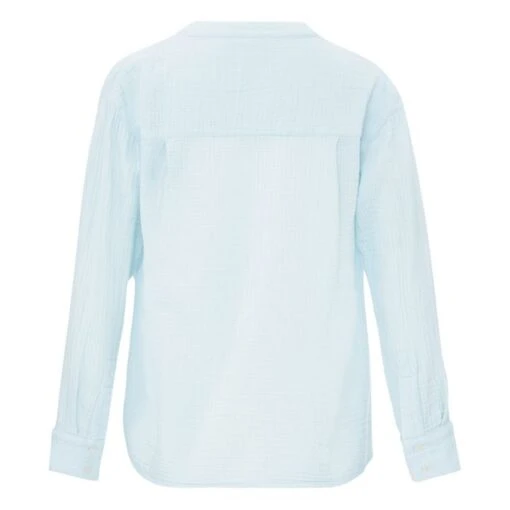 Derrick Double Cotton Gauze Shirt | Light Blue - Image 5