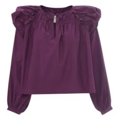 Bali Cotton Poplin Blouse | Purple