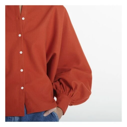 Claire Overshirt | Orange - Image 9