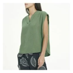 Armini Double Cotton Gauze Blouse | Green -Best Cloths Shop unnamed file 1151