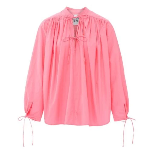 New Cigar Cotton Poplin Blouse | Pink