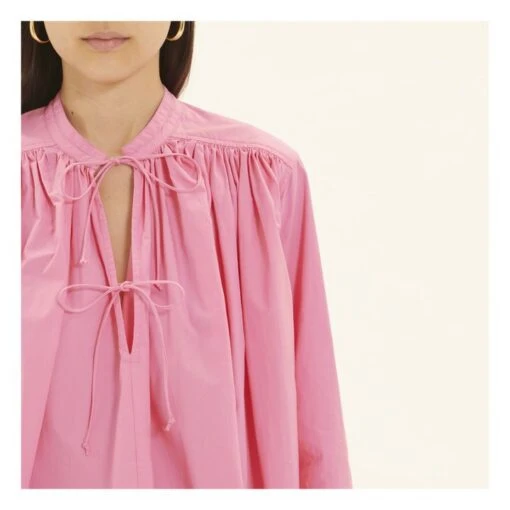 New Cigar Cotton Poplin Blouse | Pink - Image 5