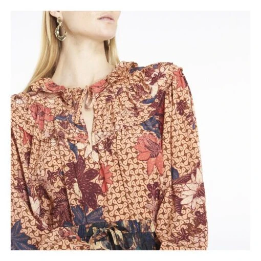 ULLA JOHNSON Aria Silk Blouse | Provence Pink - Image 3