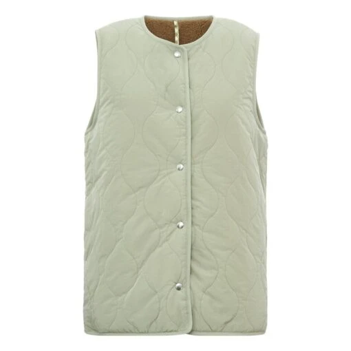Bellerose Homman Sleeveless Jacket - Women's Collection | Green Clay - Image 2