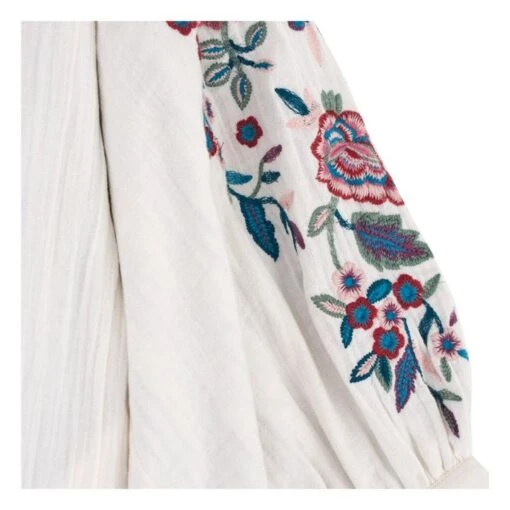 Carmel Embroidered Jacket | Ecru - Image 3
