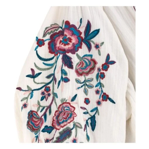 Carmel Embroidered Jacket | Ecru - Image 4