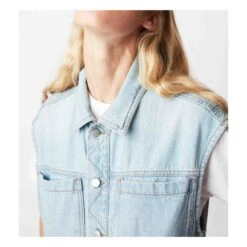 Christie Organic Cotton Jacket | Light Blue -Best Cloths Shop unnamed file 287