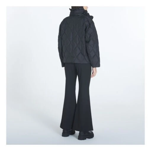 Ganni Ripstop Recycled Material Quilted Jacket | Black - Image 3