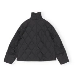 Ganni Ripstop Recycled Material Quilted Jacket | Black -Best Cloths Shop unnamed file 318