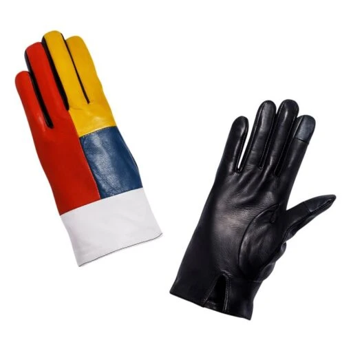 Elements Lambskin Leather Silk-Lined Gloves | Yellow - Image 3