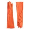 Essentials Long Cashmere Lined Leather Gloves | Orange