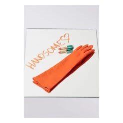 Essentials Long Cashmere Lined Leather Gloves | Orange -Best Cloths Shop unnamed file 3209
