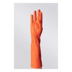 Essentials Long Cashmere Lined Leather Gloves | Orange -Best Cloths Shop unnamed file 3211