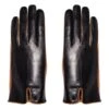 Hollow Lambskin Leather Silk-Lined Gloves | Black -Best Cloths Shop unnamed file 3224
