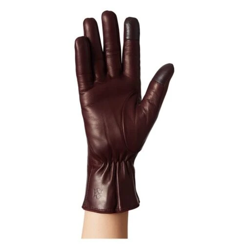 Essentials Cashmere Lined Leather Gloves | Lie De Vin - Image 4