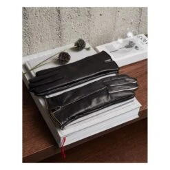 Essentials Cashmere Lined Leather Gloves | Black -Best Cloths Shop unnamed file 3255