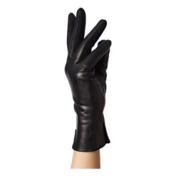 Essentials Cashmere Lined Leather Gloves | Black -Best Cloths Shop unnamed file 3256