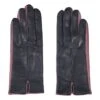 Hollow Lambskin Leather Silk-Lined Gloves | Navy Blue -Best Cloths Shop unnamed file 3264