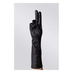 Essentials Long Cashmere Lined Leather Gloves | Black -Best Cloths Shop unnamed file 3276