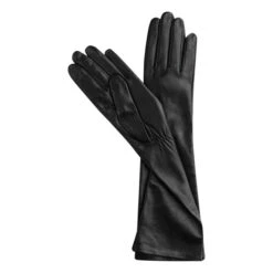 Essentials Long Cashmere Lined Leather Gloves | Black -Best Cloths Shop unnamed file 3280