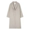 American Vintage Dadoulove Ample Long Wool Coat | Light Eather Grey