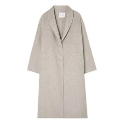 American Vintage Dadoulove Ample Long Wool Coat | Light Eather Grey