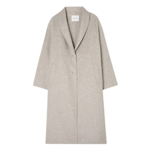 American Vintage Dadoulove Ample Long Wool Coat | Light Eather Grey
