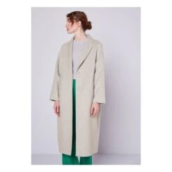 American Vintage Dadoulove Ample Long Wool Coat | Light Eather Grey -Best Cloths Shop unnamed file 3302