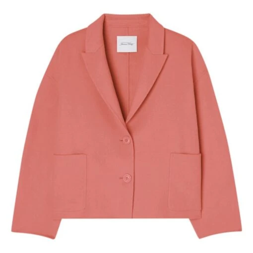 American Vintage Dadoulove Short Wool Coat | Lychee Pink