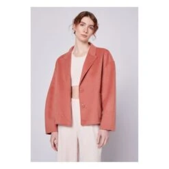 American Vintage Dadoulove Short Wool Coat | Lychee Pink -Best Cloths Shop unnamed file 3315