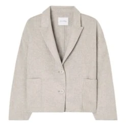 American Vintage Dadoulove Short Wool Coat | Light Eather Grey