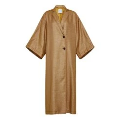FORTE_FORTE Structured Jacquard Coat | Caramel
