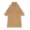 Ganni Oversized Hooded Coat | Camel -Best Cloths Shop unnamed file 3337