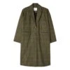 American Vintage Nelabird Tartan Wool Coat | Brown